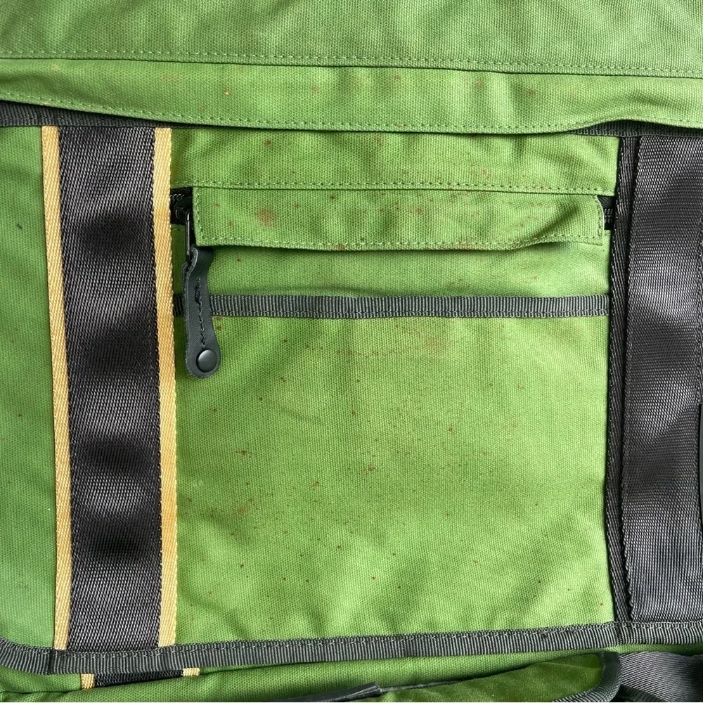 Puma Green Messenger Large Bag with Black and Yellow Accents